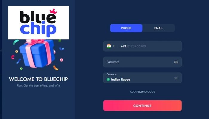 How can gamblers make Bluechip site login