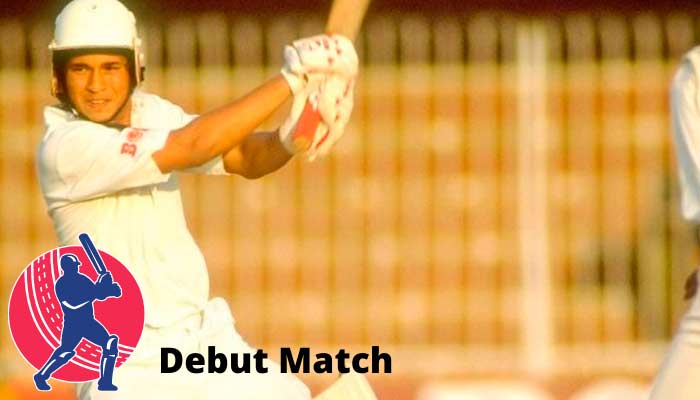 Debut Match Sachin Tendulkar